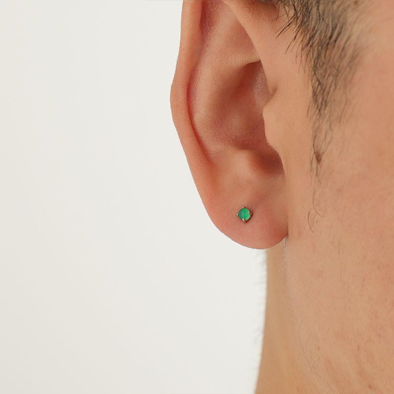 Yijianstudio S925 Sterling Silver Fresh Ins Style Small Size Stud Earrings Men Green Women s round Four-Claw Earrings Single
Yijianstudio S925 Sterling Silver Fresh Ins Style Small Size Stud Earrings Men Green Women s round Four-Claw Earrings Single
