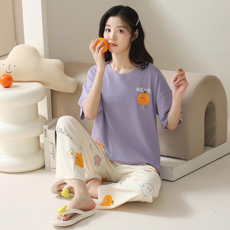 Women s Summer Cotton Pajama Set - Short-Sleeved, Loose-Fit Trousers, Plus Size, Versatile Indoor/Outdoor Wear XXL (70-80 kg)
Women s Summer Cotton Pajama Set - Short-Sleeved, Loose-Fit Trousers, Plus Size, Versatile Indoor/Outdoor Wear XXL (70-80 kg)