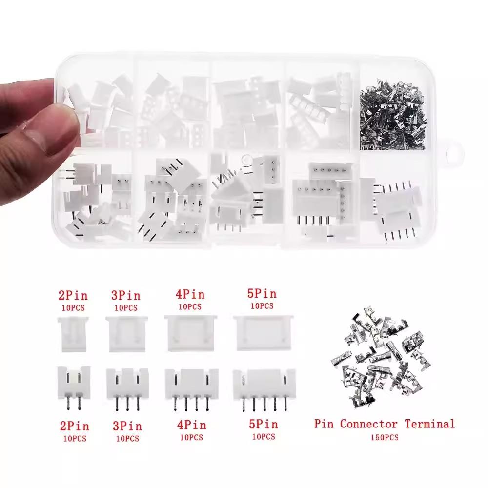 230pcs/box XH 2.54 2p 3p 4p 5pin 2.54mm Pitch Terminal Kit / Housing / Pin Header Connector Wire Connectors Adapter XH Kits
230pcs/box XH 2.54 2p 3p 4p 5pin 2.54mm Pitch Terminal Kit / Housing / Pin Header Connector Wire Connectors Adapter XH Kits