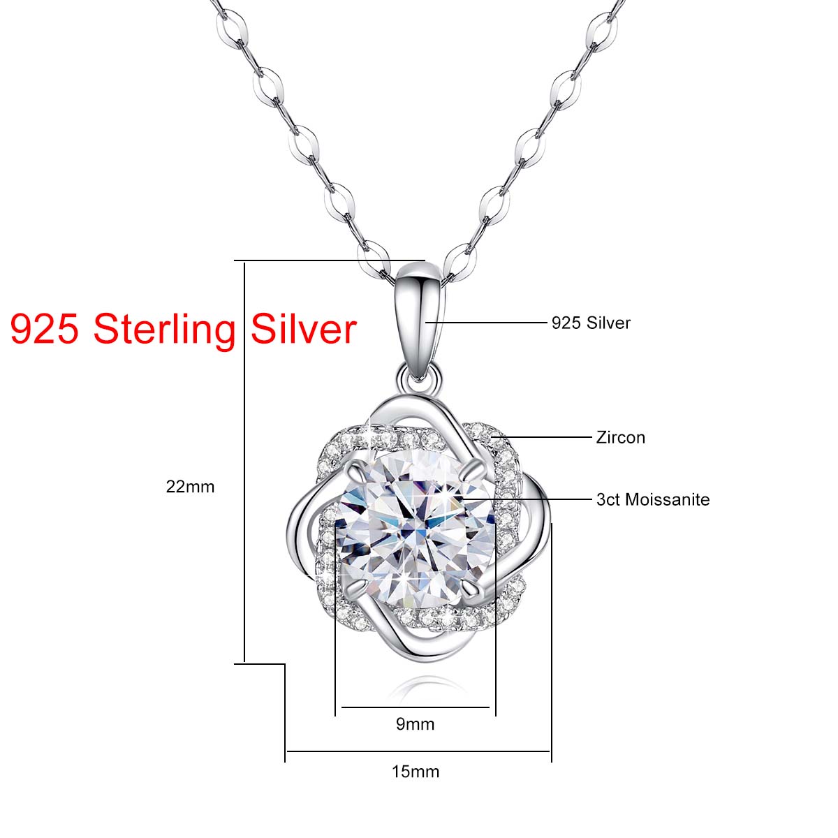 Роскошный кулон-цветок из муассанита 3 карата цвета D на цепочке 1/20 14K Gold Filled с сертификатом. Рождественский/Подарок на день рождения Женские украшения 3CT Moissanite
Роскошный кулон-цветок из муассанита 3 карата цвета D на цепочке 1/20 14K Gold Filled с сертификатом. Рождественский/Подарок на день рождения Женские украшения 3CT Moissanite