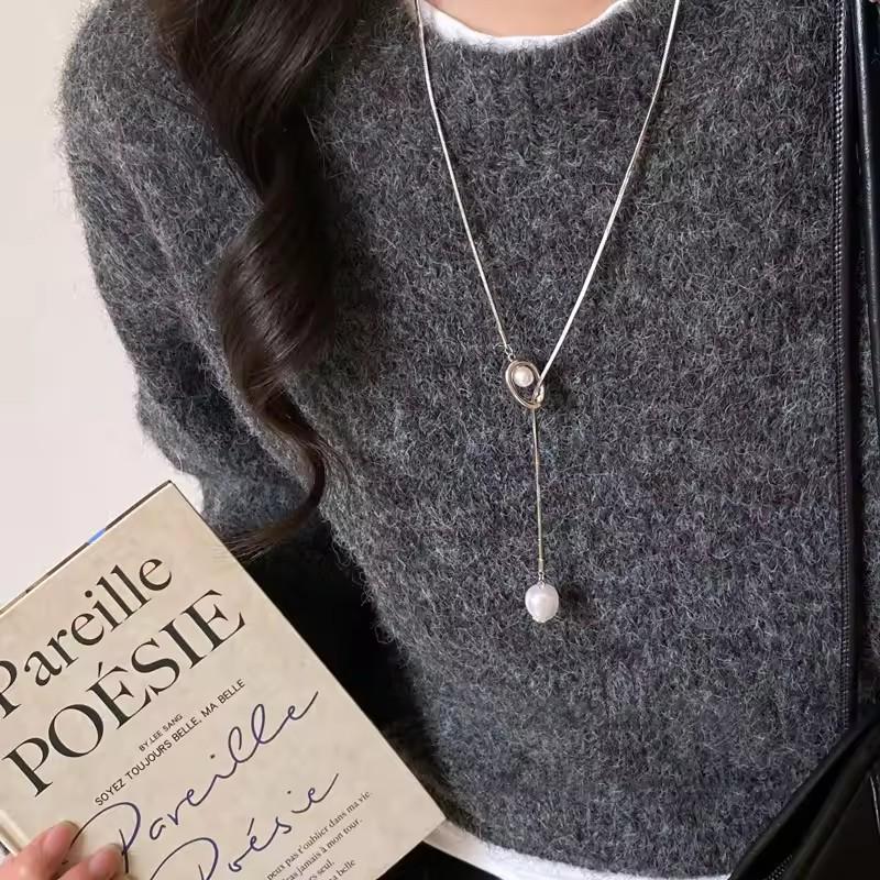 New Korean Fashion Pearl Pendant Long Snake Chain Necklaces For Women Unisex Aesthetic Charms Jewelry Accessories Sale
New Korean Fashion Pearl Pendant Long Snake Chain Necklaces For Women Unisex Aesthetic Charms Jewelry Accessories Sale