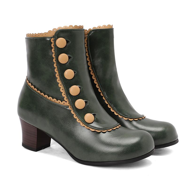 Жіночі короткі чоботи на товстому каблуці осінь і зима нові ретро британський стиль ботильйони на середньому каблуці великого розміру 48 зелений
Жіночі короткі чоботи на товстому каблуці осінь і зима нові ретро британський стиль ботильйони на середньому каблуці великого розміру 48 зелений