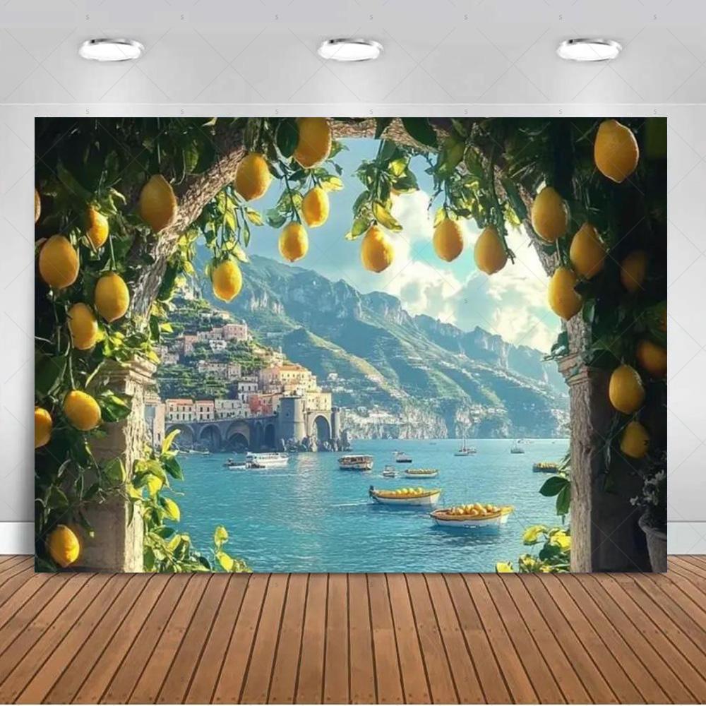 Seaside Town Lemon Tree Background Banner Open Window Landscape Backdrop Supplies Photography Prop Birthday Party Decorations 120X90CM
Seaside Town Lemon Tree Background Banner Open Window Landscape Backdrop Supplies Photography Prop Birthday Party Decorations 120X90CM