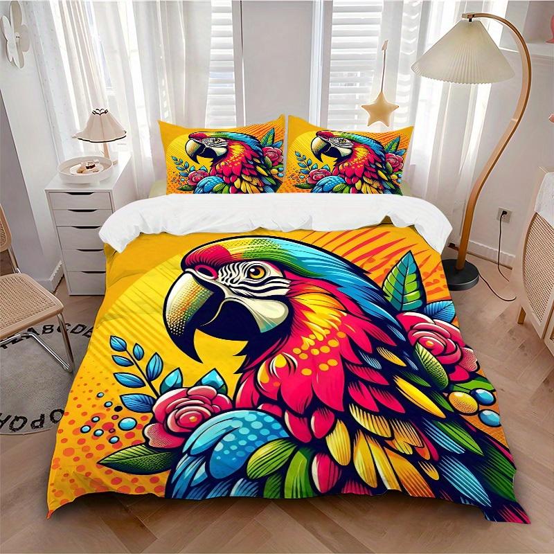 3pcs Parrot Flowers 1Cover + 2Pillowcases, PillowInserts NotIncluded, Machine Washable, All - Season Use, Suitable for Bedroom Guest Room60 135x200cm
3pcs Parrot Flowers 1Cover + 2Pillowcases, PillowInserts NotIncluded, Machine Washable, All - Season Use, Suitable for Bedroom Guest Room60 135x200cm