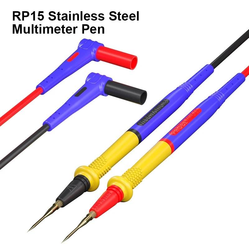 MECHANIC RP15 Stainless Steel Multimeter Pen 0.1mm High Precision Needle 1000V 20A Probe Test Lead Wire for Phone Repair Tool
MECHANIC RP15 Stainless Steel Multimeter Pen 0.1mm High Precision Needle 1000V 20A Probe Test Lead Wire for Phone Repair Tool