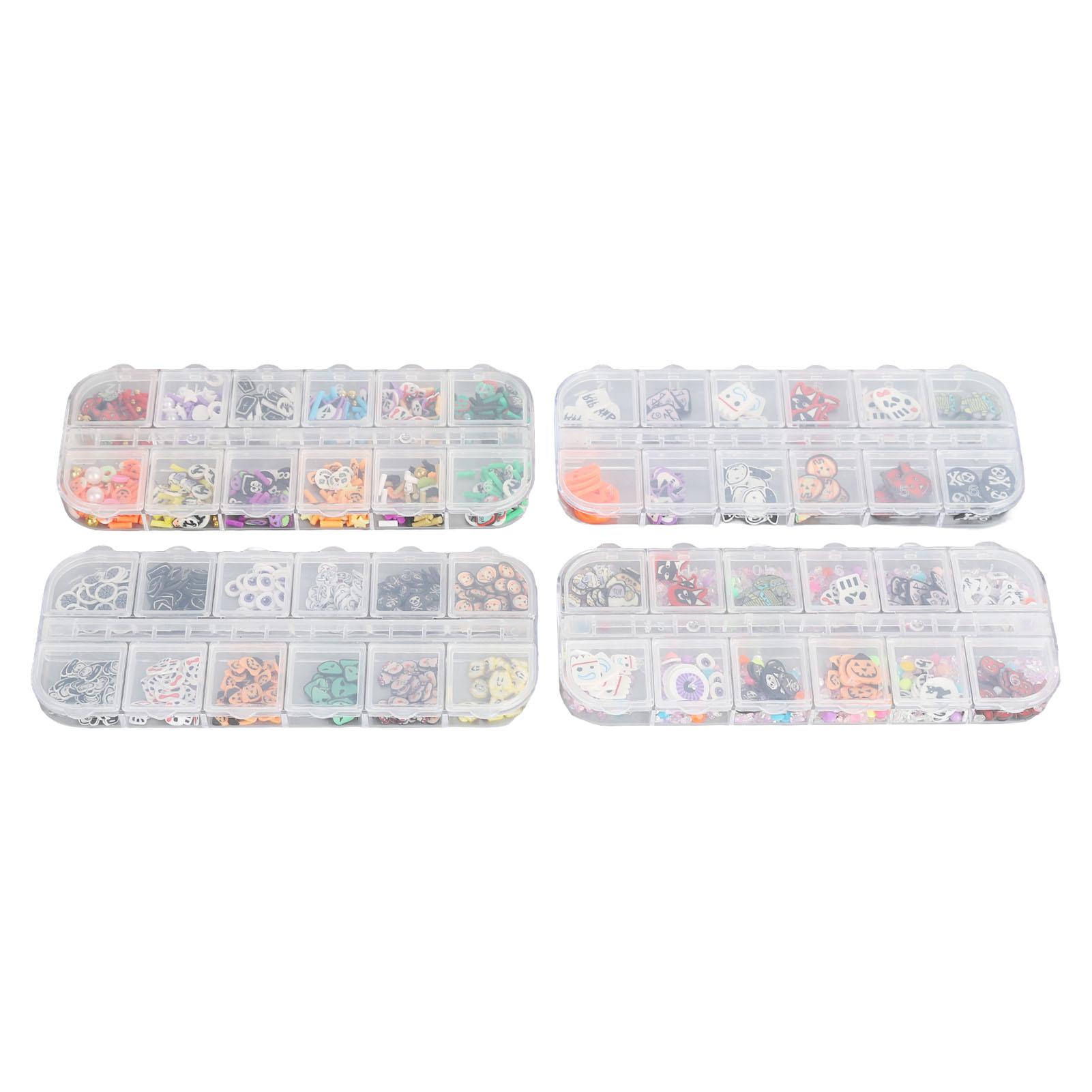 4 коробки Хэллоуин блестки для нейл-арта вечеринка 3D тыква череп призрак узор глина ломтики для ногтей украшение
4 коробки Хэллоуин блестки для нейл-арта вечеринка 3D тыква череп призрак узор глина ломтики для ногтей украшение