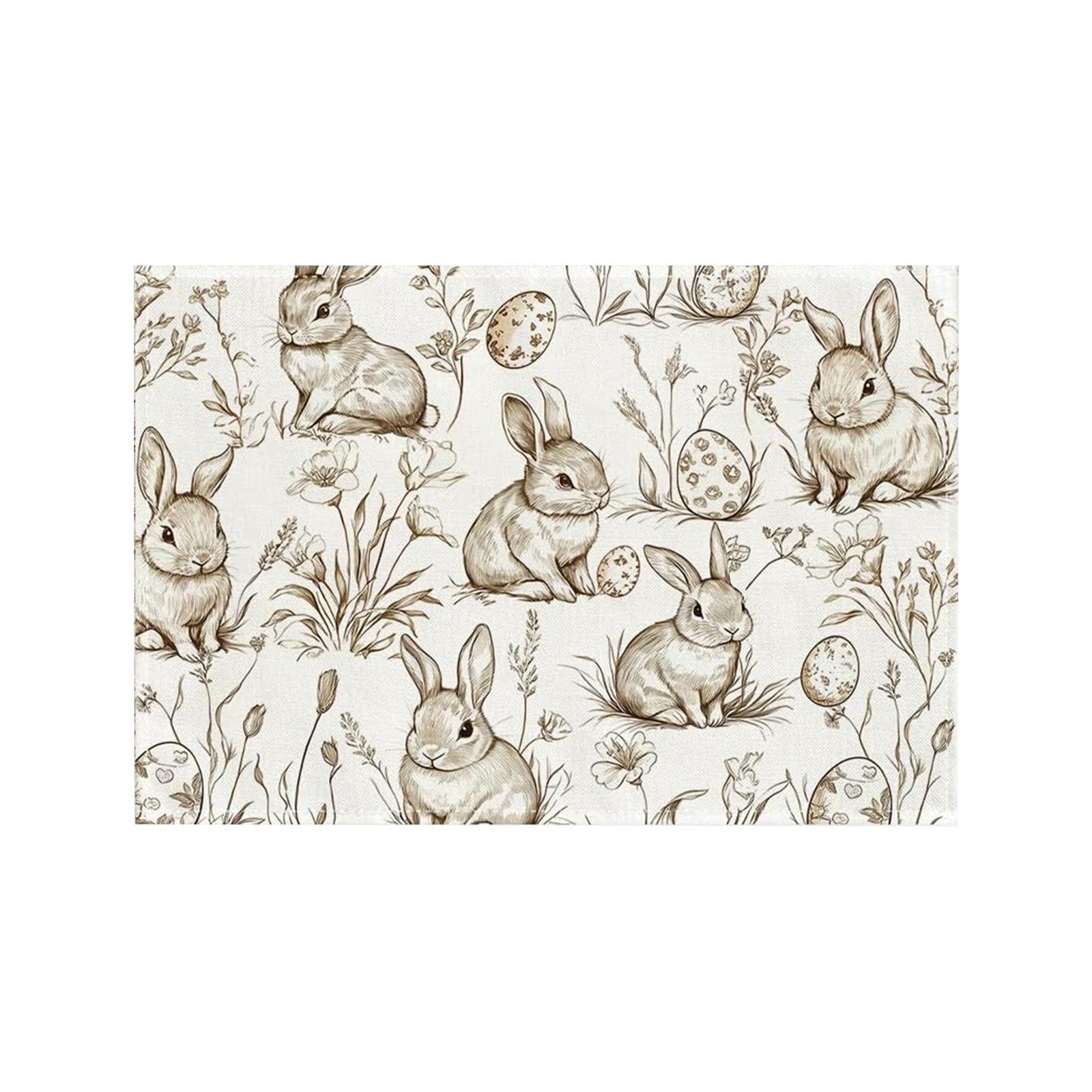 Easter Placemat 1812in, Bunny Pattern, Spring Holiday , Indoor Placemat, Home Decor. One Size
Easter Placemat 1812in, Bunny Pattern, Spring Holiday , Indoor Placemat, Home Decor. One Size