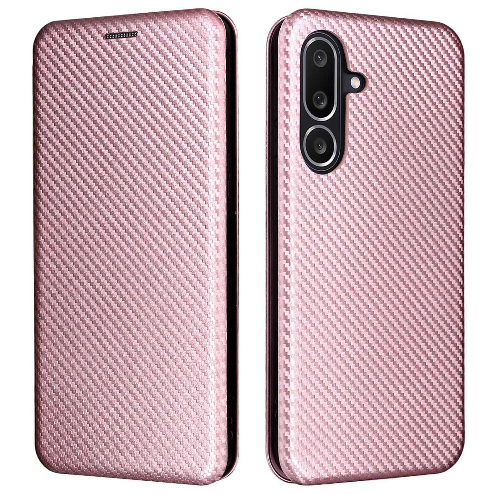 For Samsung Galaxy M56 5G Case Carbon Fiber Texture Drop-Proof PU Leather Phone Cover Rose Gold
For Samsung Galaxy M56 5G Case Carbon Fiber Texture Drop-Proof PU Leather Phone Cover Rose Gold