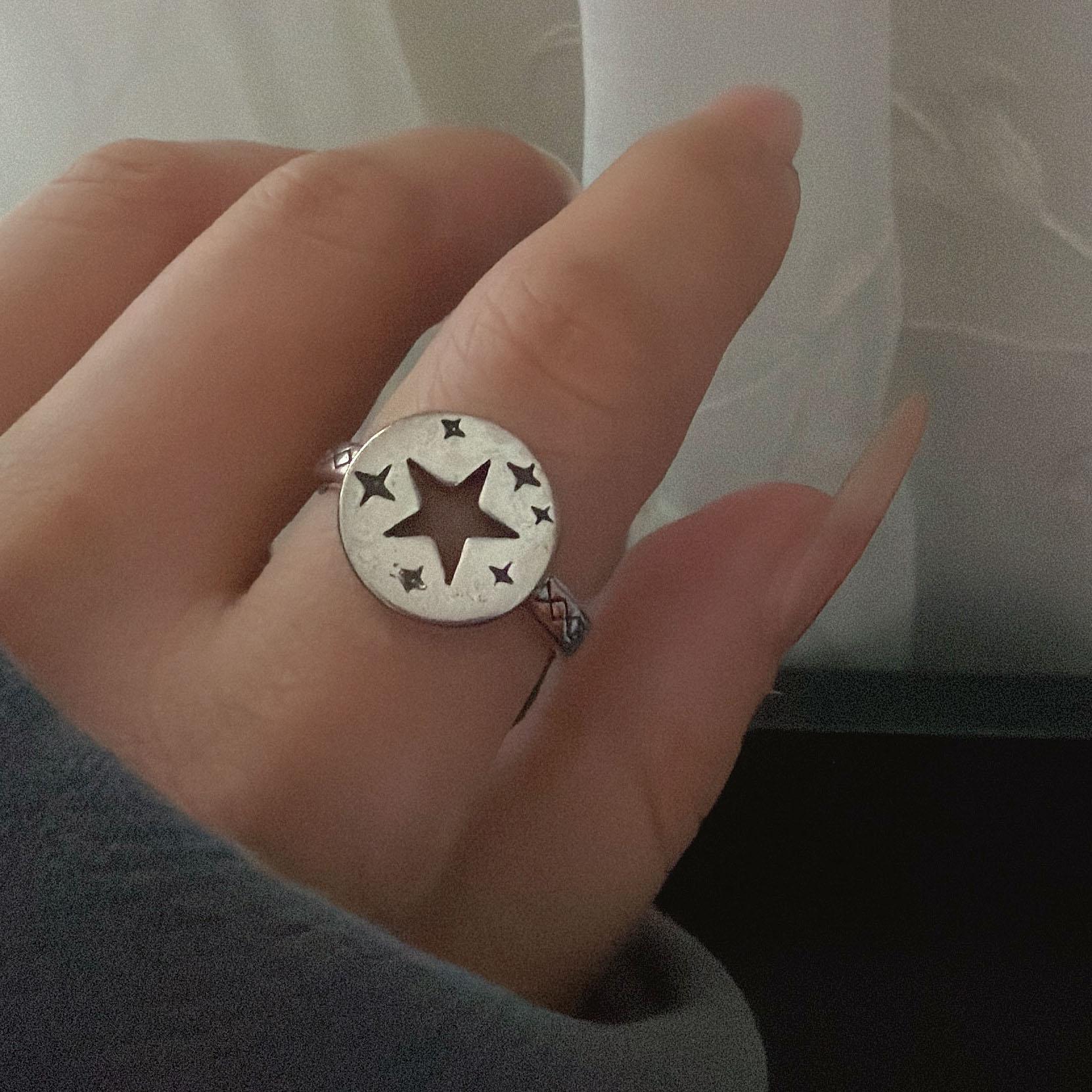 925 Sterling Silver Rings for Women Couple Minimalist Handmade Simple Round Star Shape Ring Fine Jewelry Gift Prevent Allergy resizable
925 Sterling Silver Rings for Women Couple Minimalist Handmade Simple Round Star Shape Ring Fine Jewelry Gift Prevent Allergy resizable