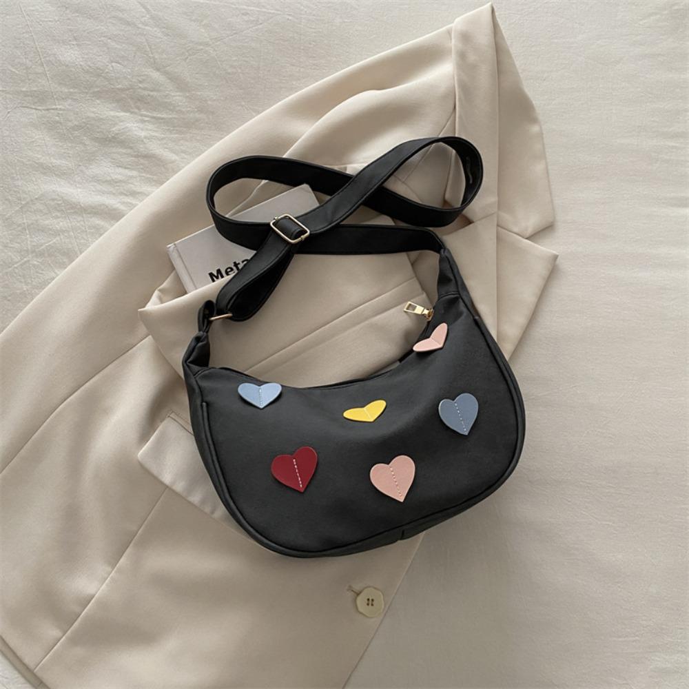 Love Heart Nylon Dumpling Bag Korean Style Hobos Crossbody Bag Zipper Single Shoulder Bag Women червоний
Love Heart Nylon Dumpling Bag Korean Style Hobos Crossbody Bag Zipper Single Shoulder Bag Women червоний