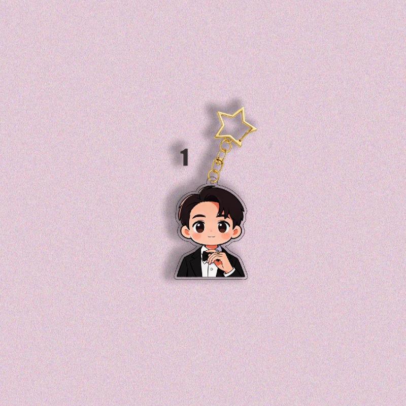 BTS Formal Suit Cartoon Acrylic Keychain, Bangtan Boys Cartoon Figure Keyring with Gold Star Charm, Kpop Idol Bag Accessory for ARMY Fans JIN
BTS Formal Suit Cartoon Acrylic Keychain, Bangtan Boys Cartoon Figure Keyring with Gold Star Charm, Kpop Idol Bag Accessory for ARMY Fans JIN
