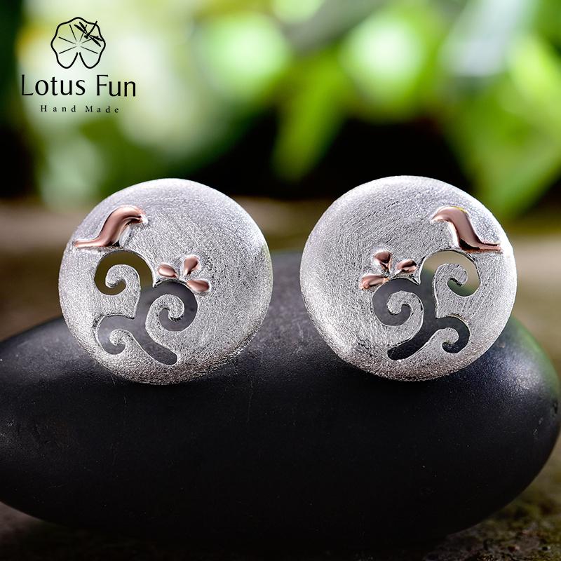 Lotus Fun Natural Creative Handmade Fine Jewelry Винтажные серьги-гвоздики с деревьями и птицами для женщин
Lotus Fun Natural Creative Handmade Fine Jewelry Винтажные серьги-гвоздики с деревьями и птицами для женщин