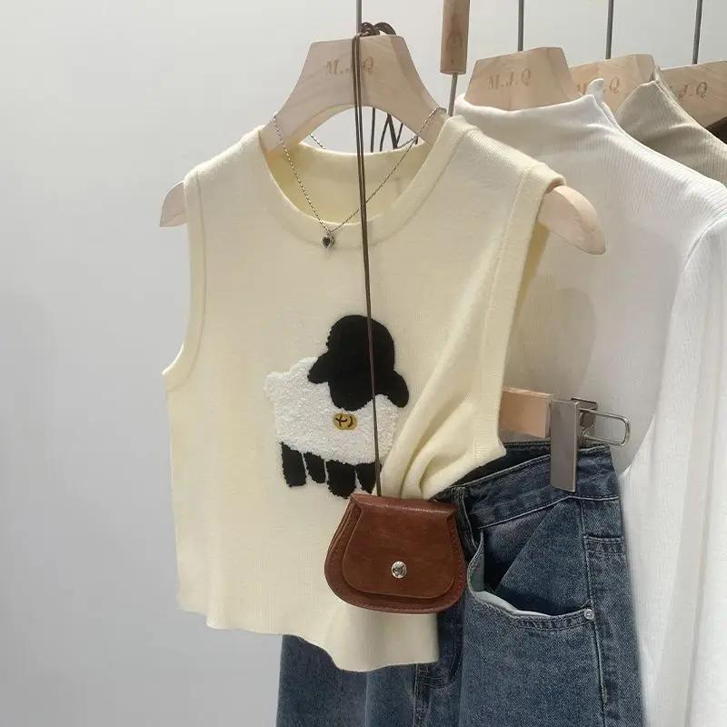 Women s Grey Knit Tank Top with Sheep Embroidery Casual Sleeveless Crop Top S абрикосовий
Women s Grey Knit Tank Top with Sheep Embroidery Casual Sleeveless Crop Top S абрикосовий
