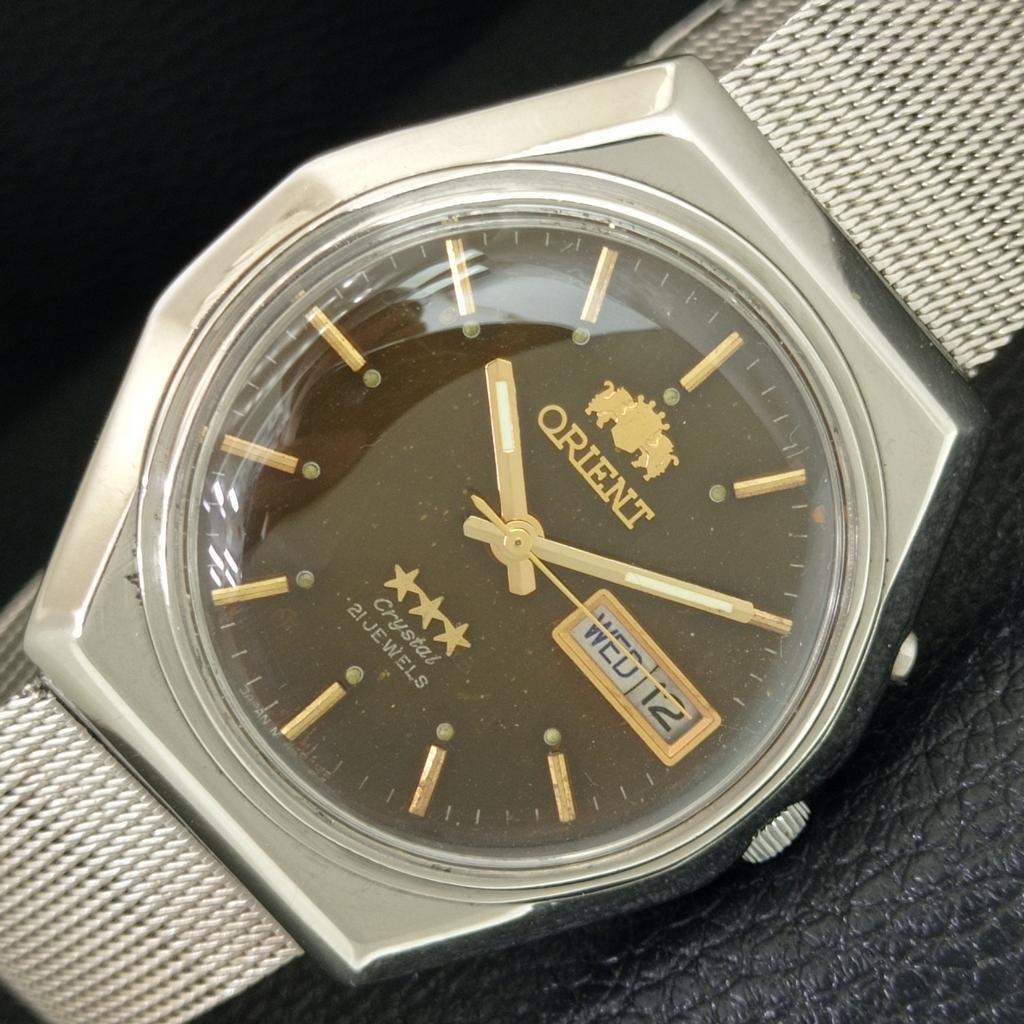 AUTOMATIC 46941 VINTAGE ORIENT CRYSTAL JAPAN MENS ORIGINAL DIAL WATCH a705021-1
AUTOMATIC 46941 VINTAGE ORIENT CRYSTAL JAPAN MENS ORIGINAL DIAL WATCH a705021-1