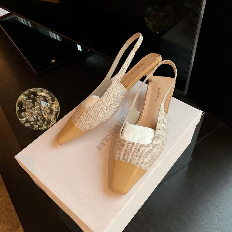 Temperament Small square head Shallow mouth Backspace commuting Versatile small thick heel sandals Women s spring and summer 40
Temperament Small square head Shallow mouth Backspace commuting Versatile small thick heel sandals Women s spring and summer 40