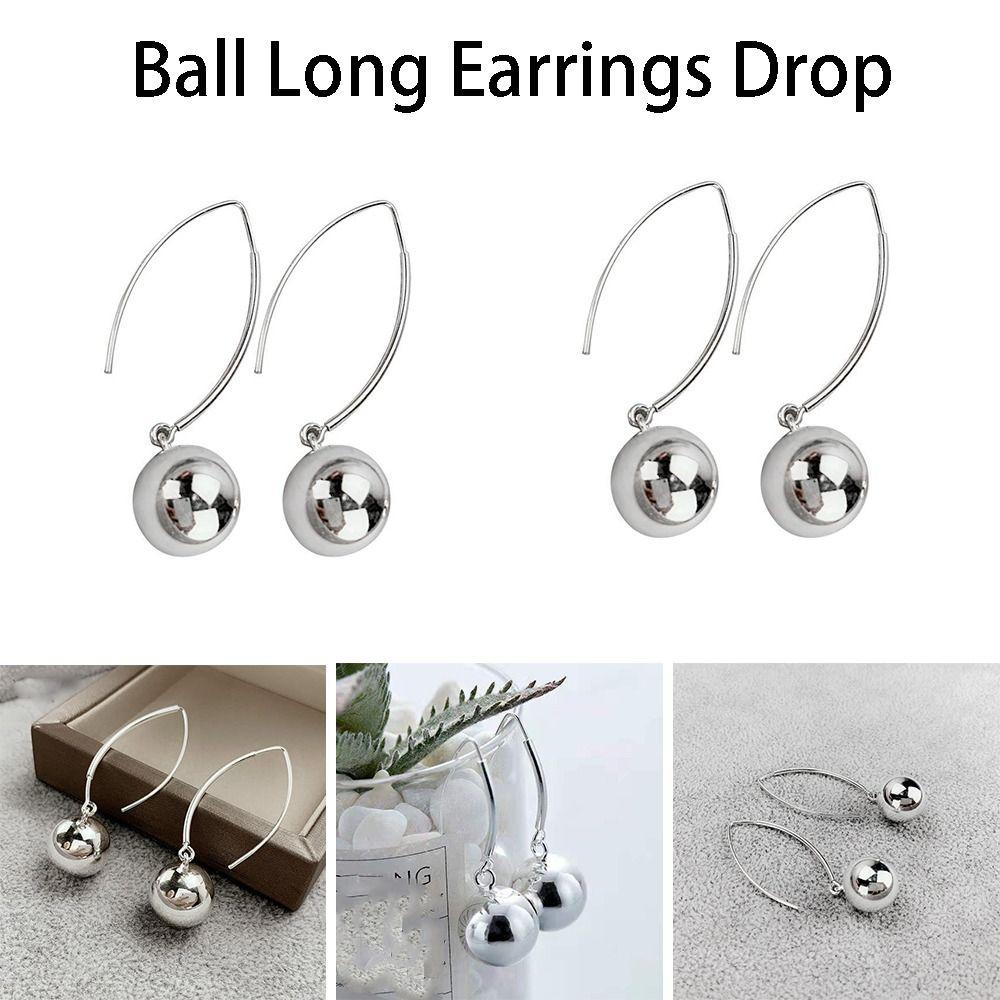 Jewelry Accessories Ball Long Earrings Drop Silver Ear Jewelry New Dangle Earrings for Women
Jewelry Accessories Ball Long Earrings Drop Silver Ear Jewelry New Dangle Earrings for Women
