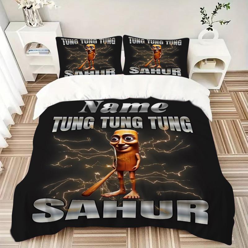 Постільна білизна Tung Tung Sahur, 3 предмети, наволочка для ковдри, подарунок для спальні, без наповнювачаjt025 155x200cm
Постільна білизна Tung Tung Sahur, 3 предмети, наволочка для ковдри, подарунок для спальні, без наповнювачаjt025 155x200cm