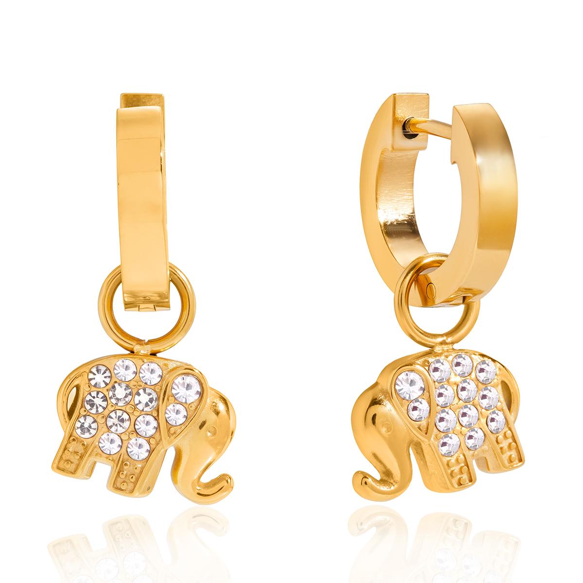 Yori Stainless Steel Elephant Animal Pendant Trendy Earrings for Women Trendy Metal Texture 18 K Earrings Golden Accessories
Yori Stainless Steel Elephant Animal Pendant Trendy Earrings for Women Trendy Metal Texture 18 K Earrings Golden Accessories