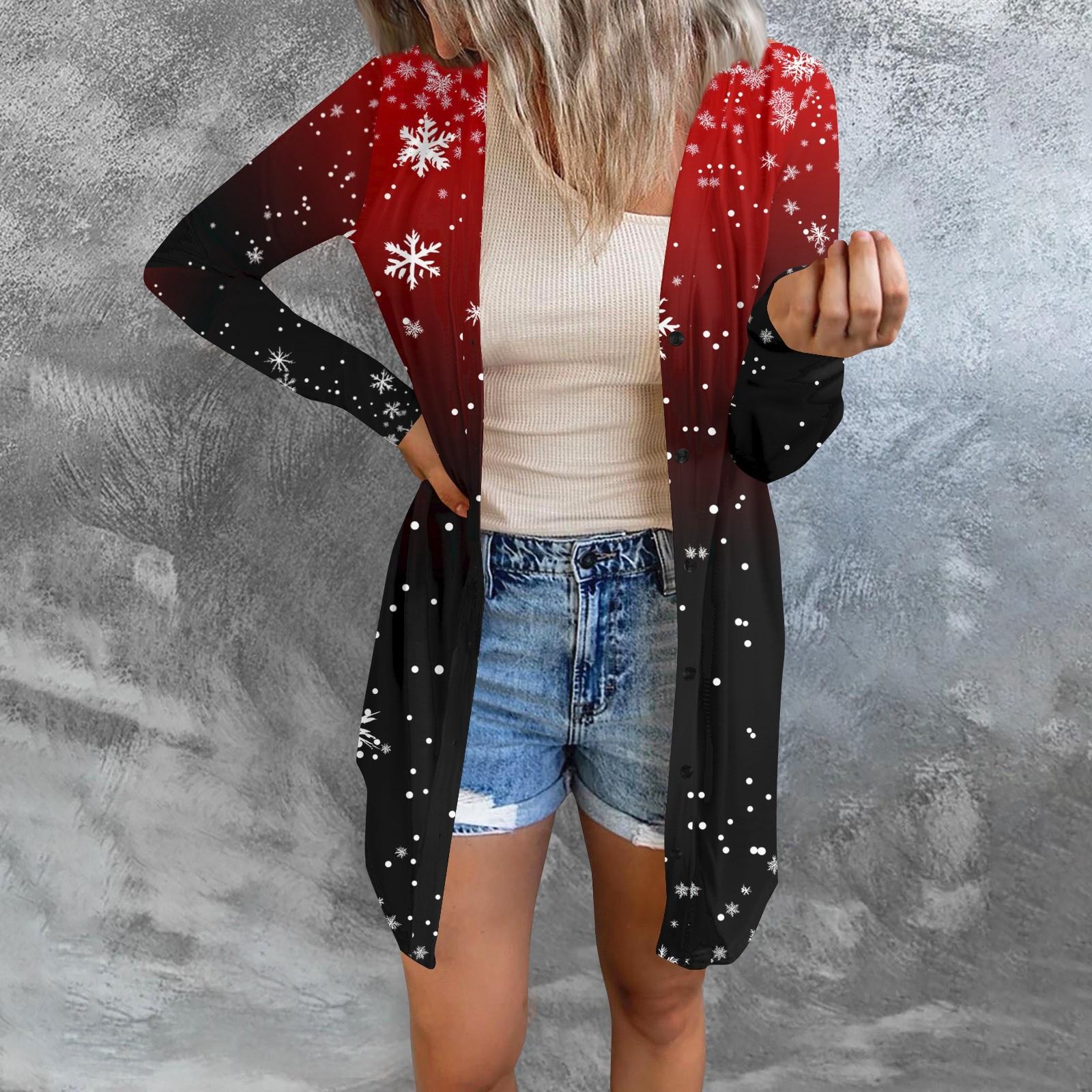 Длинный рукав Женский ретро принтованный топ Легкий базовый свободный жакет Кардиган Повседневные рубашки Рождество L винный
Длинный рукав Женский ретро принтованный топ Легкий базовый свободный жакет Кардиган Повседневные рубашки Рождество L винный