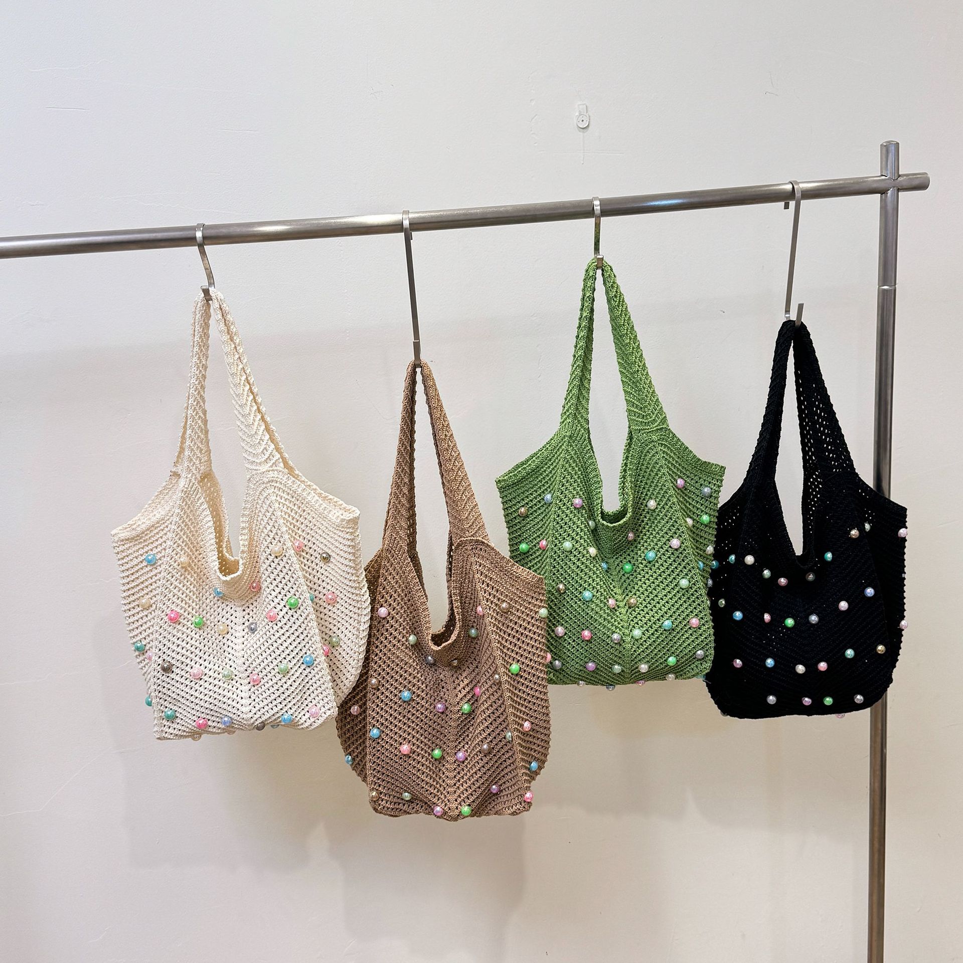 2025 Color woven Bausen series literary and hand-knitted cotton thread large-capacity hollow bag beach shoulder tote bag
2025 Color woven Bausen series literary and hand-knitted cotton thread large-capacity hollow bag beach shoulder tote bag