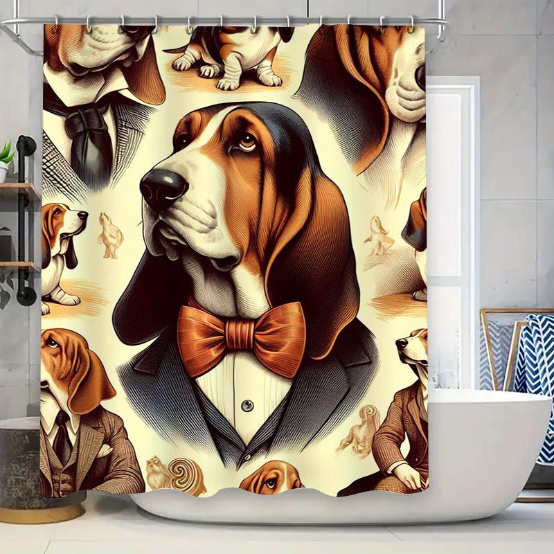 Classy Canine Collection: Fashionable Fidos In Bow Ties Suits Decorative Shower Curtain For Pet Lovers W60H190(CM)-1 Pcs
Classy Canine Collection: Fashionable Fidos In Bow Ties Suits Decorative Shower Curtain For Pet Lovers W60H190(CM)-1 Pcs