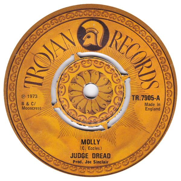 7inch Record JUDGE DREAD - Molly / Dr. Kitch TR7905 Trojan Records 1973 UK Reggae, Ska & Dub Used
7inch Record JUDGE DREAD - Molly / Dr. Kitch TR7905 Trojan Records 1973 UK Reggae, Ska & Dub Used