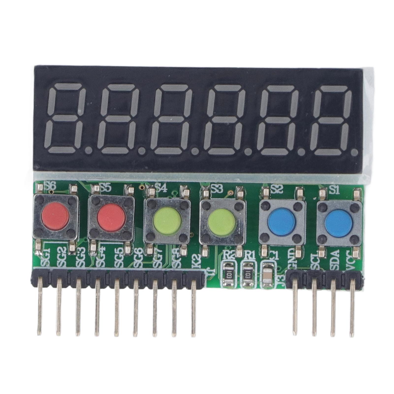 TM1637 6 Digit Digital Tube Display Module for DC 3.3V5V Digit IIC Interface Counters Timers
TM1637 6 Digit Digital Tube Display Module for DC 3.3V5V Digit IIC Interface Counters Timers