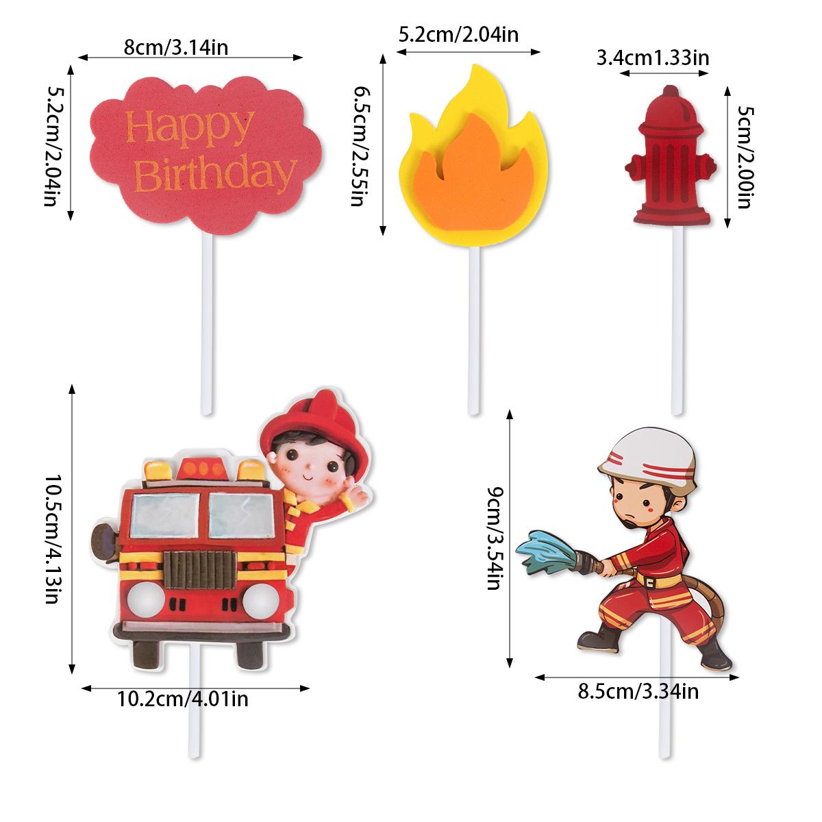Fireman Birthday Cake Topper Fire Truck Firefighter Cake Pick for Boy 1st One Year Birthday Party Fire Hero Themed Cake Decor
Fireman Birthday Cake Topper Fire Truck Firefighter Cake Pick for Boy 1st One Year Birthday Party Fire Hero Themed Cake Decor