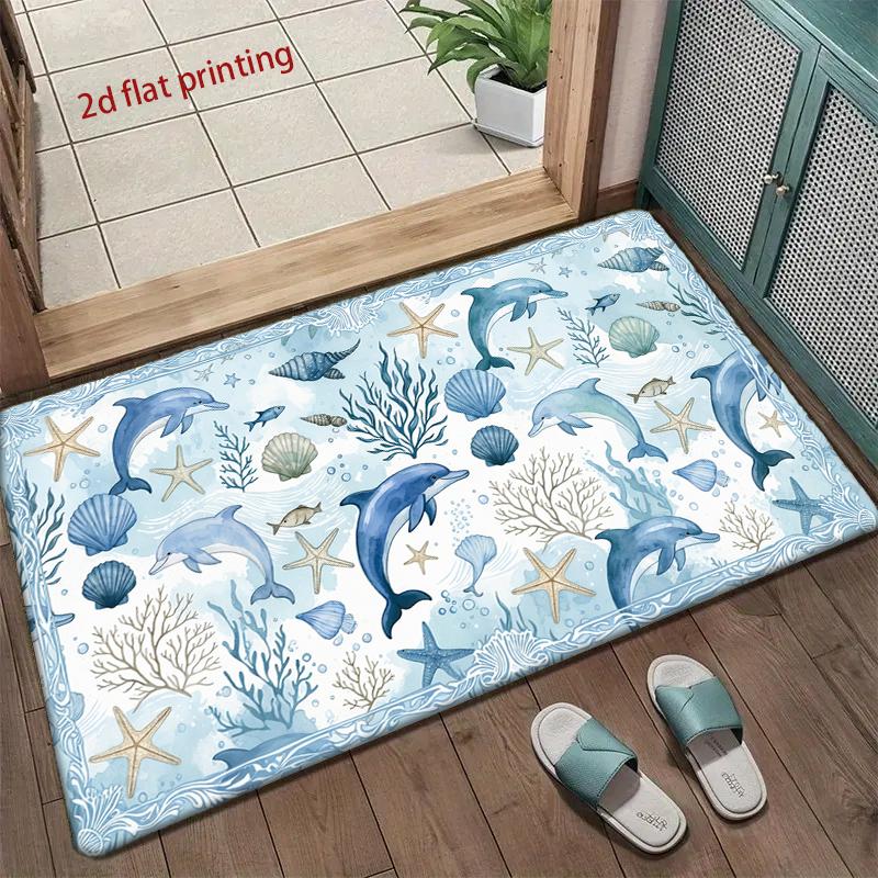 Oceanic Dolphins Pattern Mat Living Room Decoration Home Sofa Non-Slip Carpet Study Bedroom Tatami Children S Soft Floor Mat 40x60cm
Oceanic Dolphins Pattern Mat Living Room Decoration Home Sofa Non-Slip Carpet Study Bedroom Tatami Children S Soft Floor Mat 40x60cm
