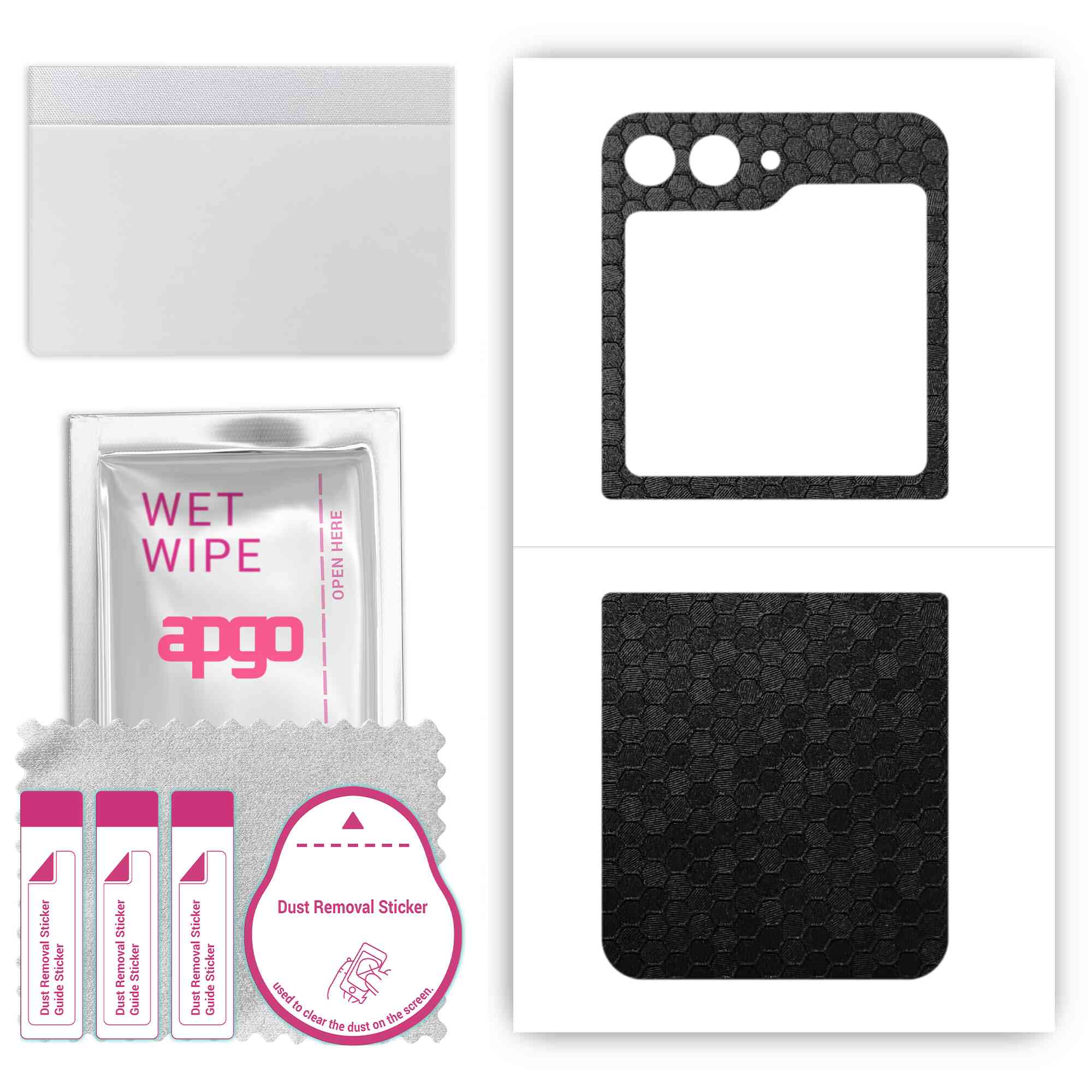 Apgo Protective Skin Sticker для задньої панелі, сумісної з Samsung Galaxy Z Flip 5, Wrap Film, Foil, Vinyl - Pattern Black Honeycomb
Apgo Protective Skin Sticker для задньої панелі, сумісної з Samsung Galaxy Z Flip 5, Wrap Film, Foil, Vinyl - Pattern Black Honeycomb