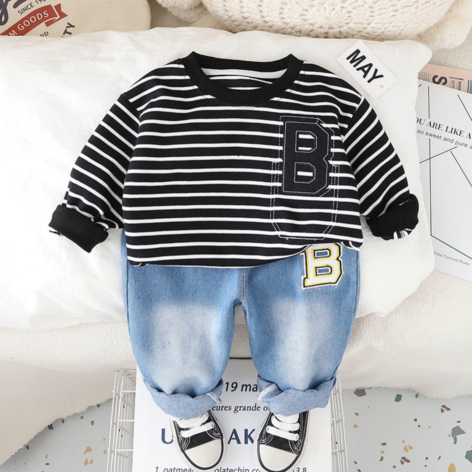 Детский повседневный комплект с длинным рукавом, удобные наряды для повседневной носки 100 чёрный
Детский повседневный комплект с длинным рукавом, удобные наряды для повседневной носки 100 чёрный