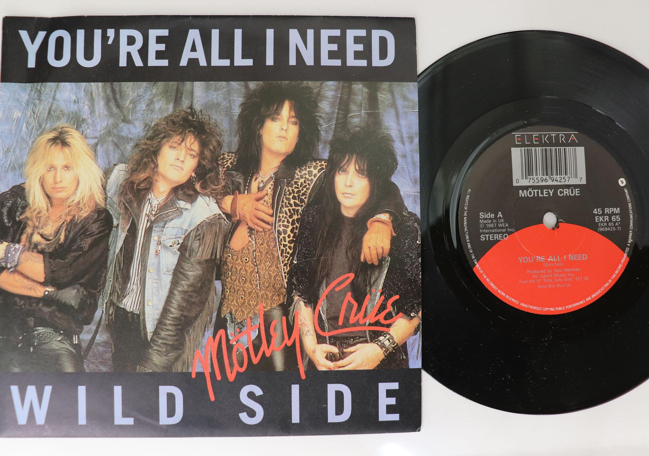 7inch Record MOTLEY CRUE Youre All I Need Wild Side EKR65 ELEKTRA 1987 UK Metal Used
7inch Record MOTLEY CRUE Youre All I Need Wild Side EKR65 ELEKTRA 1987 UK Metal Used