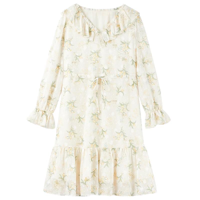 Sweet Floral Ruffle V-Neck A-Line Dress M
Sweet Floral Ruffle V-Neck A-Line Dress M