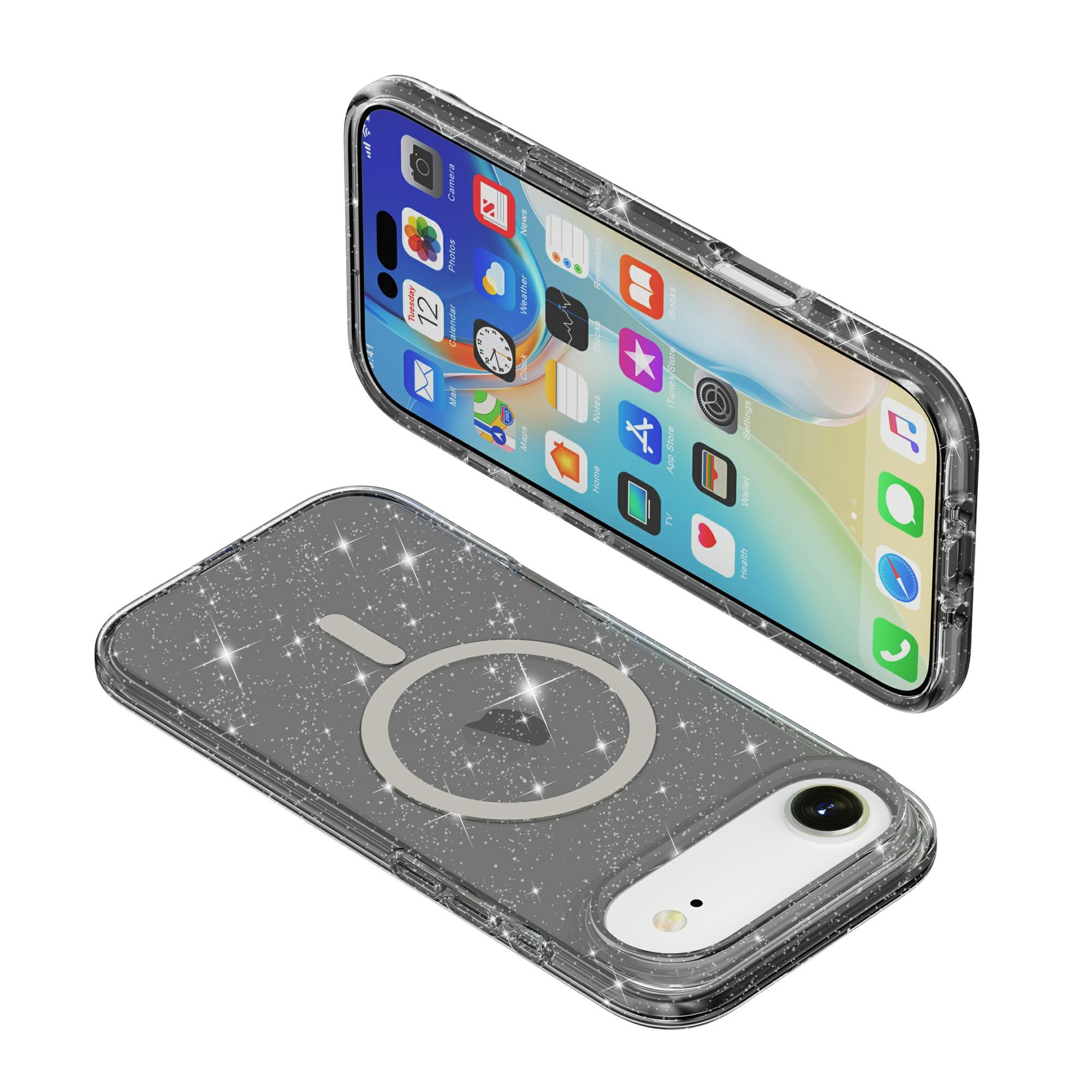 For iPhone 17 Air Case Compatible with MagSafe Glitter Powder PC+TPU Phone Cover Black
For iPhone 17 Air Case Compatible with MagSafe Glitter Powder PC+TPU Phone Cover Black
