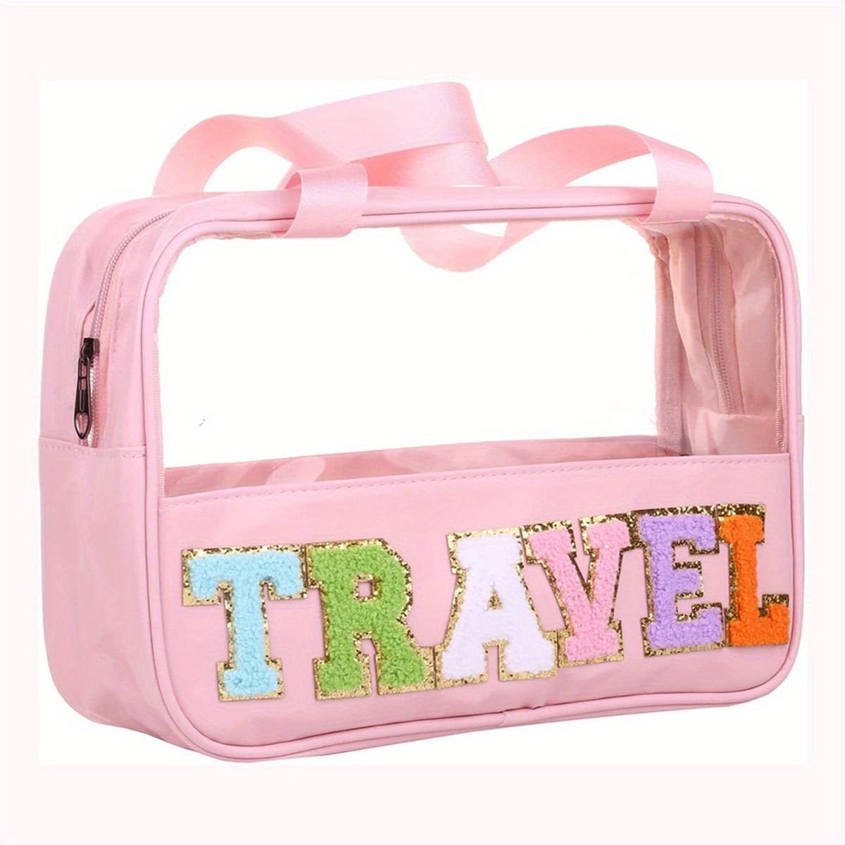Transparent Letter Pattern Makeup Bag With Handle, Lightweight Portable Waterproof Travel Essentials Large Capacity Cosmetic Bag розовый
Transparent Letter Pattern Makeup Bag With Handle, Lightweight Portable Waterproof Travel Essentials Large Capacity Cosmetic Bag розовый