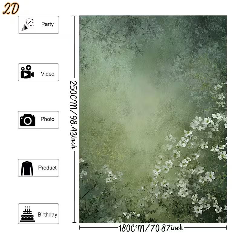 2D Green Floral Backdrop for Wedding, Birthday & Party Photography Decor 47.2x31.5inch/120*80cm
2D Green Floral Backdrop for Wedding, Birthday & Party Photography Decor 47.2x31.5inch/120*80cm