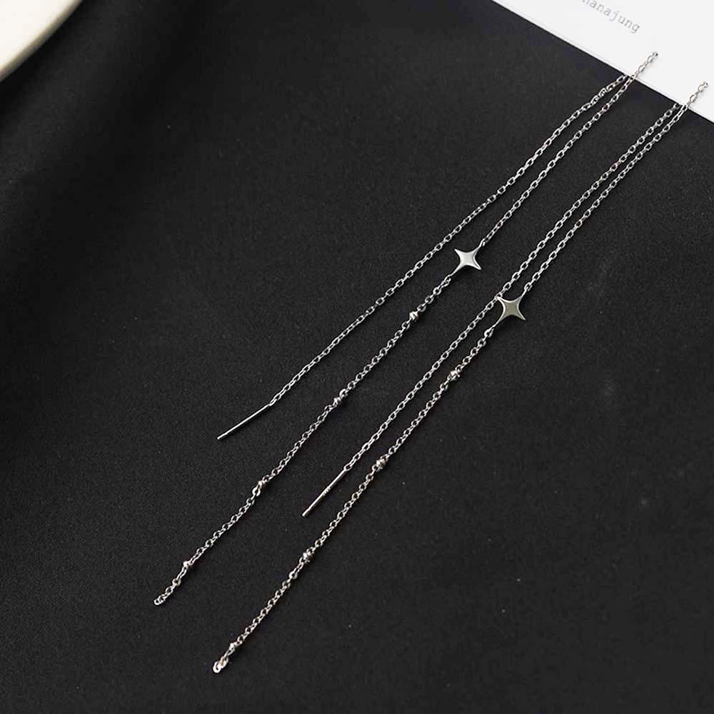 Girls Simple Star Cross Korean 1 PCS Earrings Ear Line Fashion Jewelry Dangle Earrings серебряный
Girls Simple Star Cross Korean 1 PCS Earrings Ear Line Fashion Jewelry Dangle Earrings серебряный