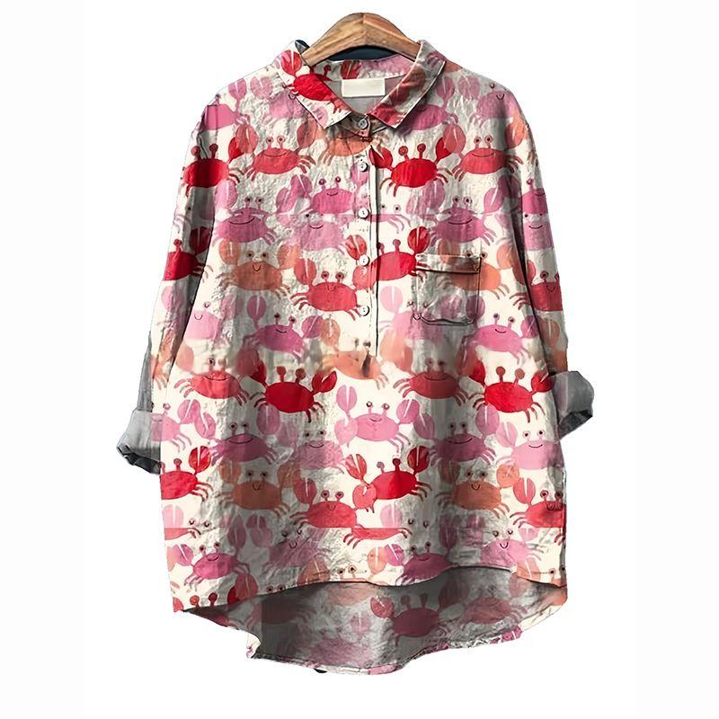 European Plus Size Women s Clothing Retro Artistic Hong Kong Style Breasted Floral Loose Mid Length Long Length Casual Long Sleeves Shirt M-3XL 2030 powder crab 3XL Plus size
European Plus Size Women s Clothing Retro Artistic Hong Kong Style Breasted Floral Loose Mid Length Long Length Casual Long Sleeves Shirt M-3XL 2030 powder crab 3XL Plus size