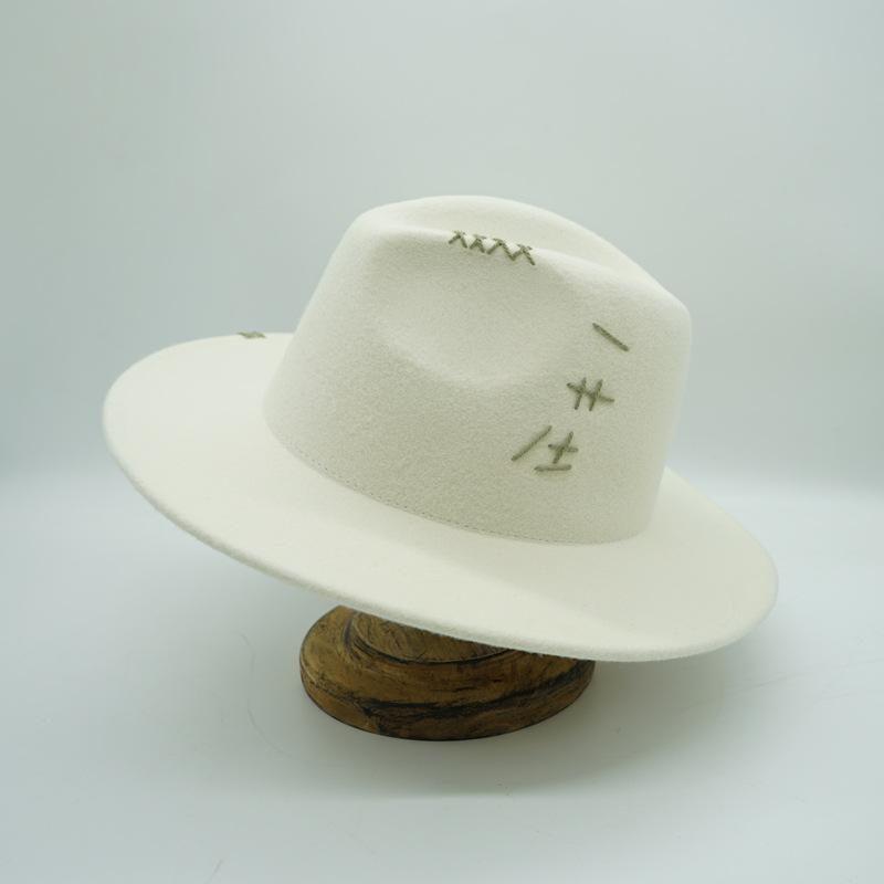 Japanese Korean White Hand-Stitched Panama Wide-Brimmed Jazz Top Hat Children S Autumn And Winter Wool Felt Retro M(56-58cm)
Japanese Korean White Hand-Stitched Panama Wide-Brimmed Jazz Top Hat Children S Autumn And Winter Wool Felt Retro M(56-58cm)