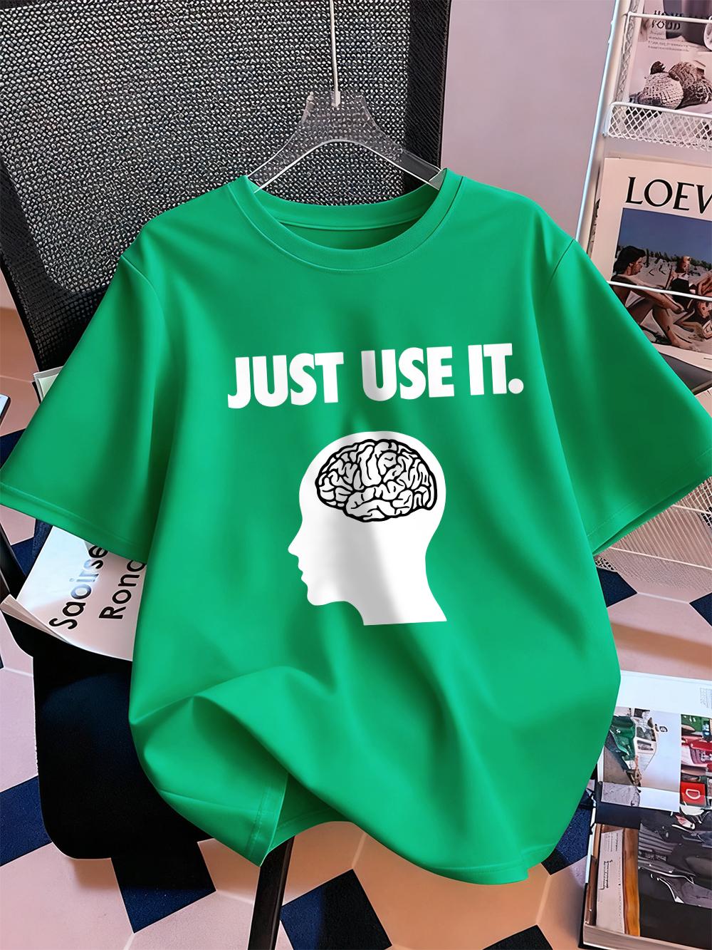 Brain Just Use It Prints TShirts Womens Cotton Summer Short Sleeve Tops Comfortable Soft ONeck T Shirt Casual Woman Clothes 4XL
Brain Just Use It Prints TShirts Womens Cotton Summer Short Sleeve Tops Comfortable Soft ONeck T Shirt Casual Woman Clothes 4XL