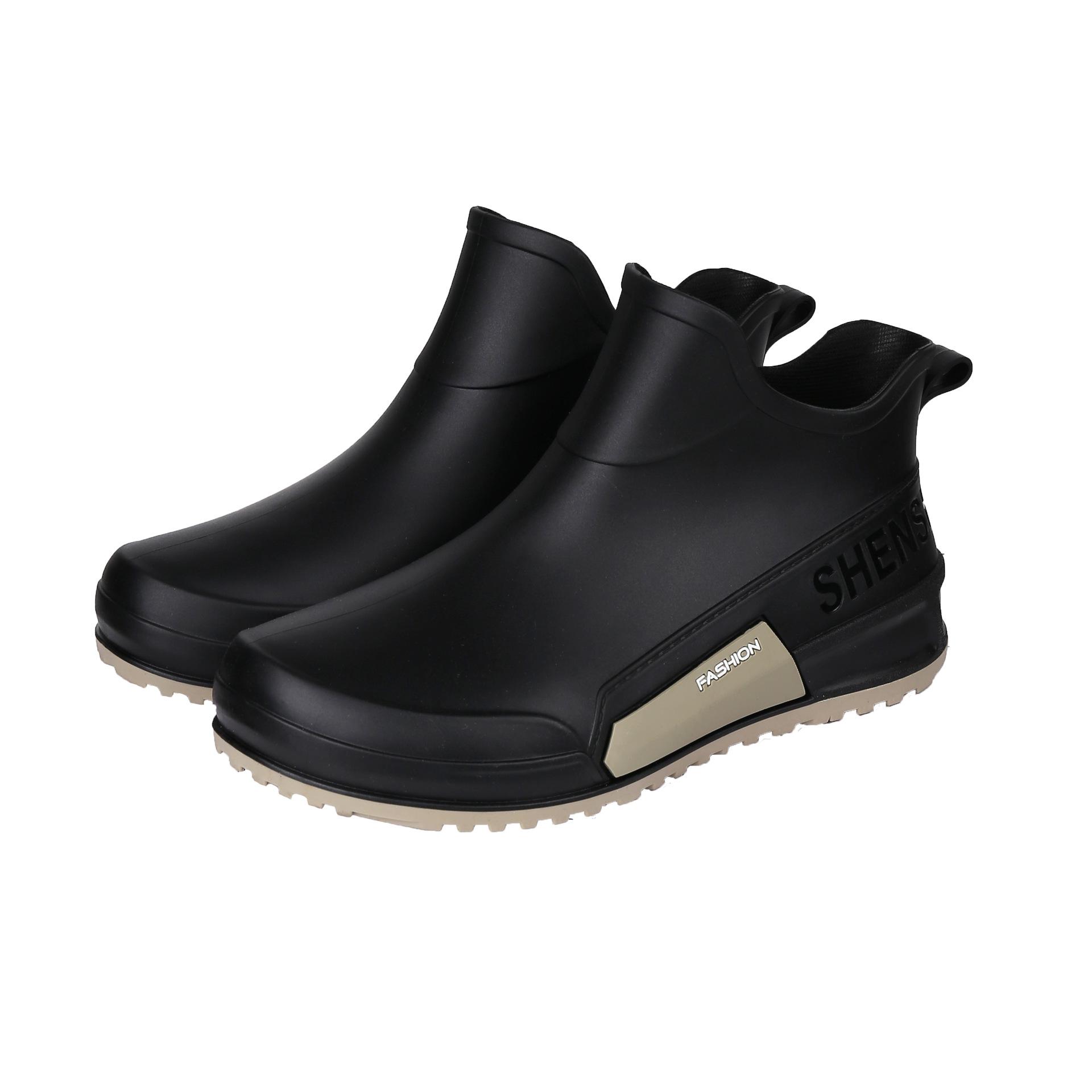 Водная обувь пара дождевая обувь мужская короткая трубка низкий верх противоскользящая уличная резиновая обувь рыболовная обувь легкие резиновые сапоги женские 44