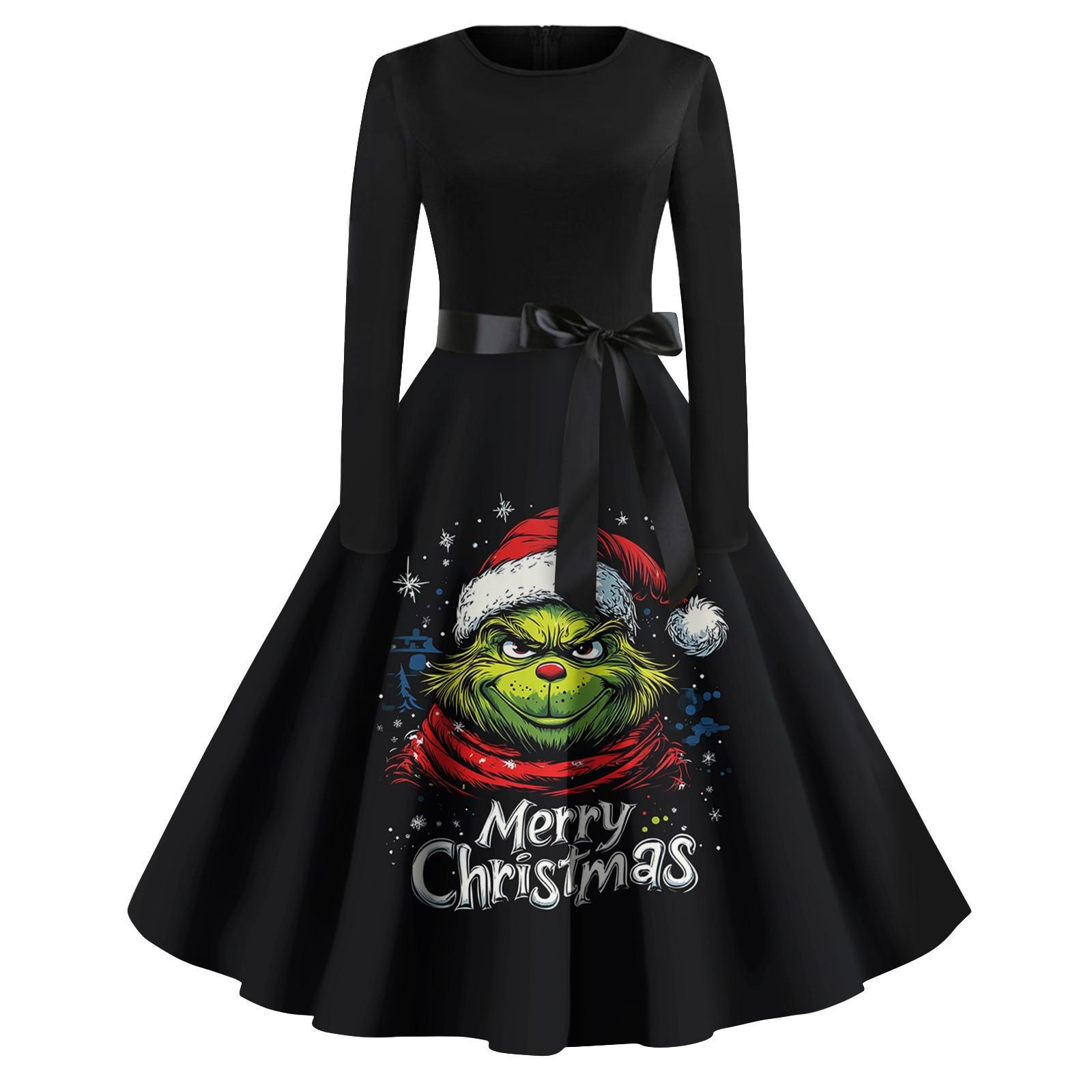 Женское повседневное модное платье с длинным рукавом и принтом, вечернее повседневное платье с круглым вырезом XXXL зелёный
Женское повседневное модное платье с длинным рукавом и принтом, вечернее повседневное платье с круглым вырезом XXXL зелёный