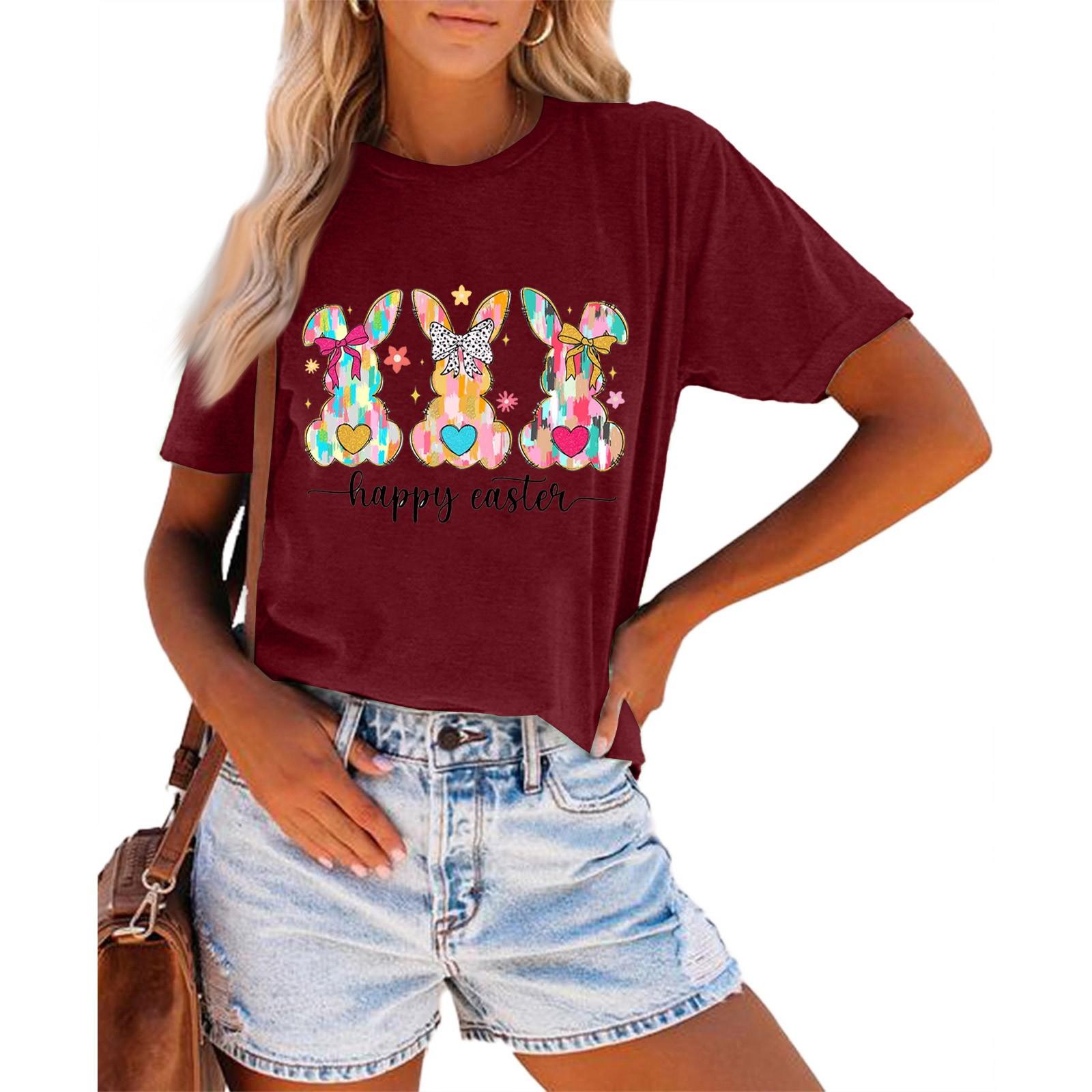 Жіноча модна повсякденна літня зручна блузка з круглим вирізом і коротким рукавом з принтом XL винний
Жіноча модна повсякденна літня зручна блузка з круглим вирізом і коротким рукавом з принтом XL винний