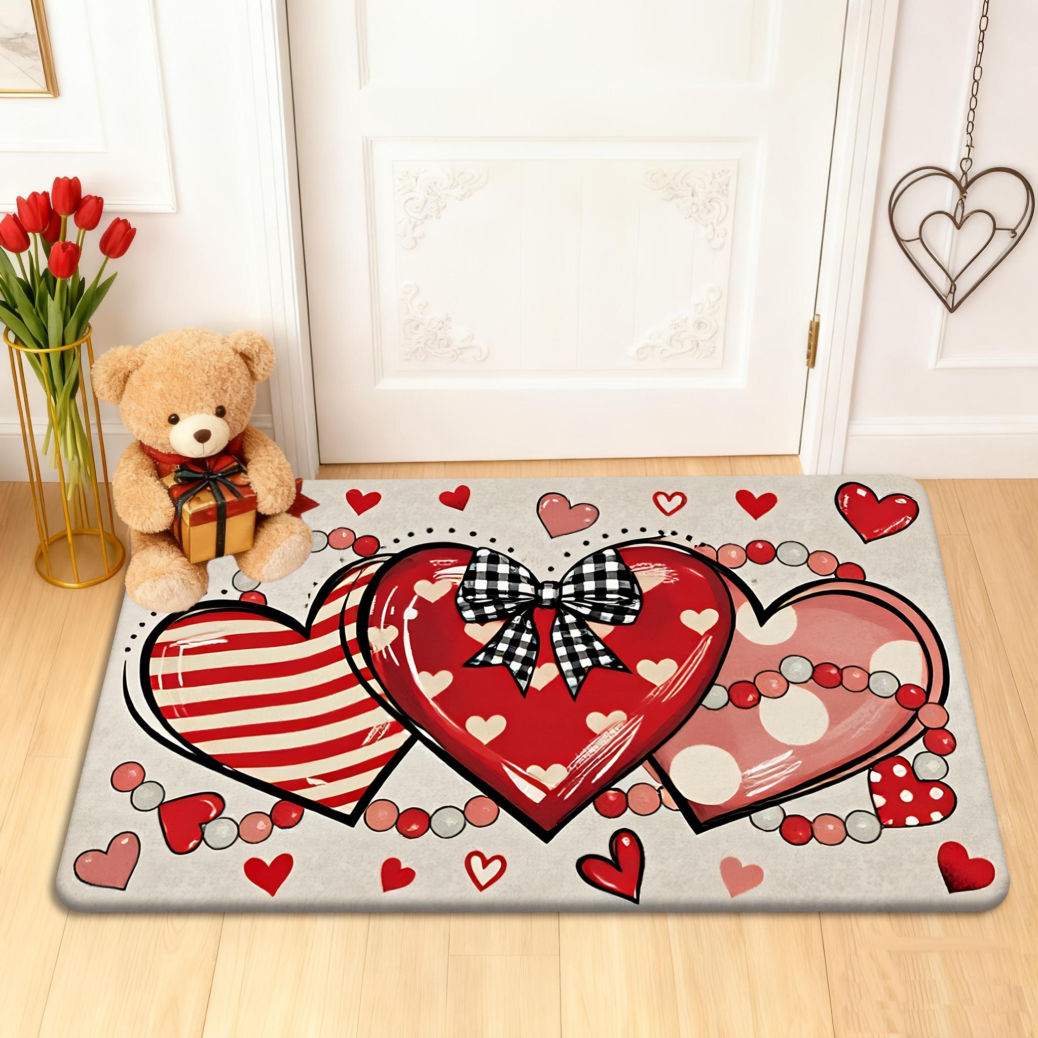 Valentine s Day Door Mat Vintage Heart Pattern Polka Dot Stripe Non-slip Floor Rug for Entryway Bedroom Living Room Home Decor 40x60cm
Valentine s Day Door Mat Vintage Heart Pattern Polka Dot Stripe Non-slip Floor Rug for Entryway Bedroom Living Room Home Decor 40x60cm