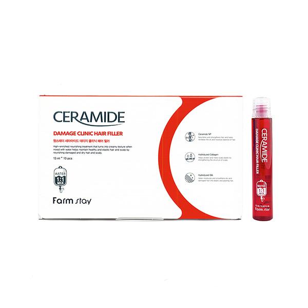 FarmStay Ceramide Damage Clinic Hair Filler Восстанавливающий филлер для поврежденных волос 13мл*10шт
FarmStay Ceramide Damage Clinic Hair Filler Восстанавливающий филлер для поврежденных волос 13мл*10шт