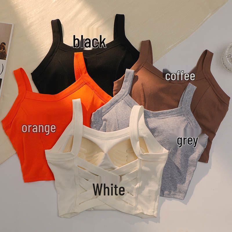 Women s Backless Cotton Camisole with Fixed Cups - Hot Girl Style, Bandeau Top for Layering or Outerwear M (recommended for 85-110 jin) чёрный
Women s Backless Cotton Camisole with Fixed Cups - Hot Girl Style, Bandeau Top for Layering or Outerwear M (recommended for 85-110 jin) чёрный