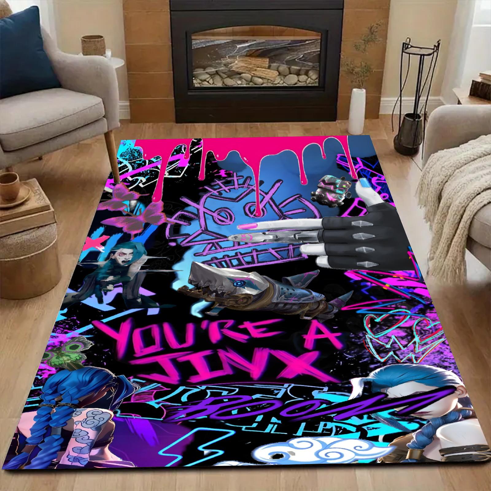 Anime JinX Rug 3D Printed Rug Game Arcane Soft Flannel Rug Washable Anti-Slip Gift Rug Bedroom Decoration 1PC 50x80cm
Anime JinX Rug 3D Printed Rug Game Arcane Soft Flannel Rug Washable Anti-Slip Gift Rug Bedroom Decoration 1PC 50x80cm