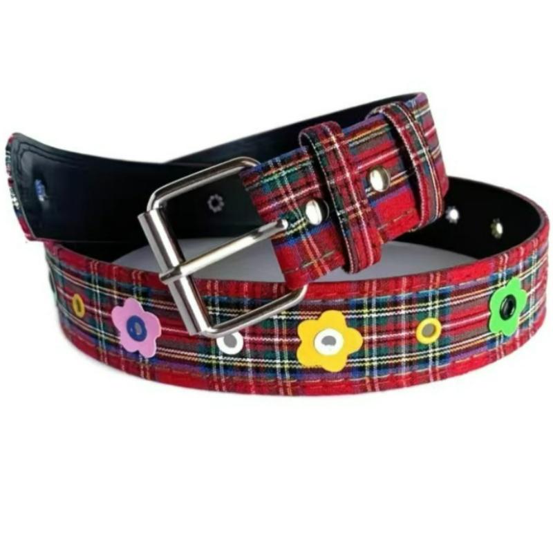 Red Plaid Belt with Colorful Flower Decorations Women s Y2K Retro Waistband Stylish Waist Accessory with Metal Buckle 110cm красный
Red Plaid Belt with Colorful Flower Decorations Women s Y2K Retro Waistband Stylish Waist Accessory with Metal Buckle 110cm красный