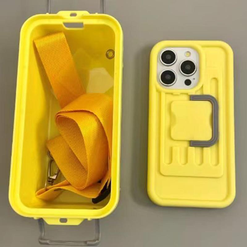 XX Series For iPhone 15 Pro Case Creative Storage Box PC+TPU Cell Phone Cover with Shoulder Strap Yellow
XX Series For iPhone 15 Pro Case Creative Storage Box PC+TPU Cell Phone Cover with Shoulder Strap Yellow