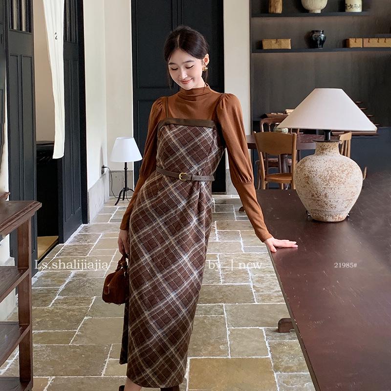 Retro Plaid Spaghetti Strap Dress - 2024 Autumn/Winter Collection for Women S кофейный
Retro Plaid Spaghetti Strap Dress - 2024 Autumn/Winter Collection for Women S кофейный
